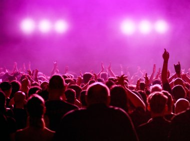 Silhouette of Party audience or concert clipart