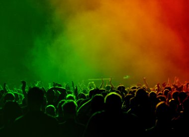 Rainbow Concert Crowd clipart