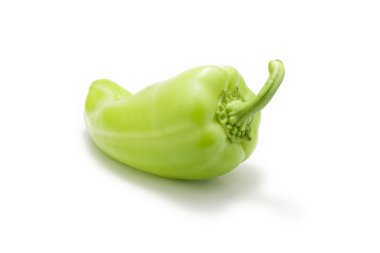 Single green sweet pepper clipart