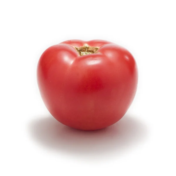 Beyaz arkaplanda izole edilmiş pembe domates — Stok fotoğraf