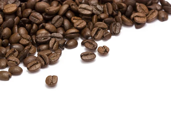 Brune brente kaffebønner – stockfoto