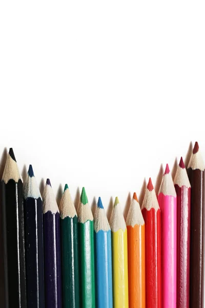 Ένα σύνολο από πολύχρωμα μολύβια — Φωτογραφία Αρχείου