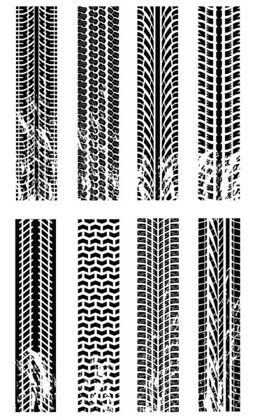 Diverses pistes de pneus — Image vectorielle