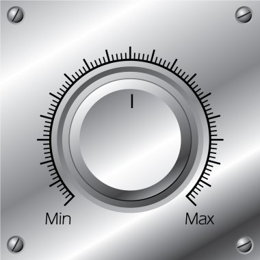 Volume knob with calibration 2 clipart