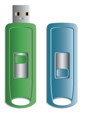 Hideable USB stick clipart