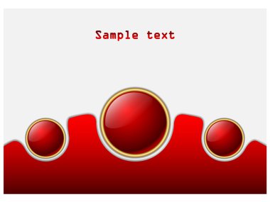 Abstract red balls clipart