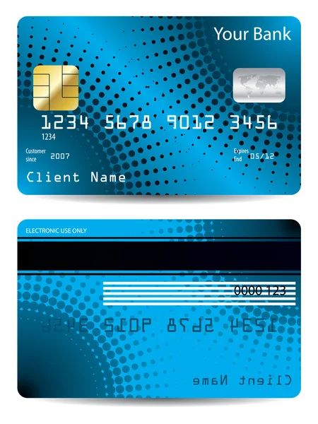 Halbherzige Kreditkartengestaltung — Stockvektor