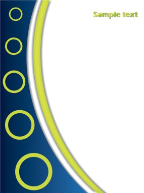 Green rings on blue stripe clipart