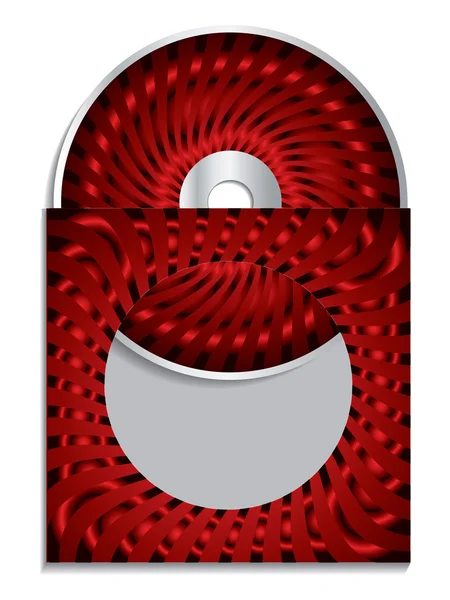 Červené cd s pouzdrem — Stockový vektor