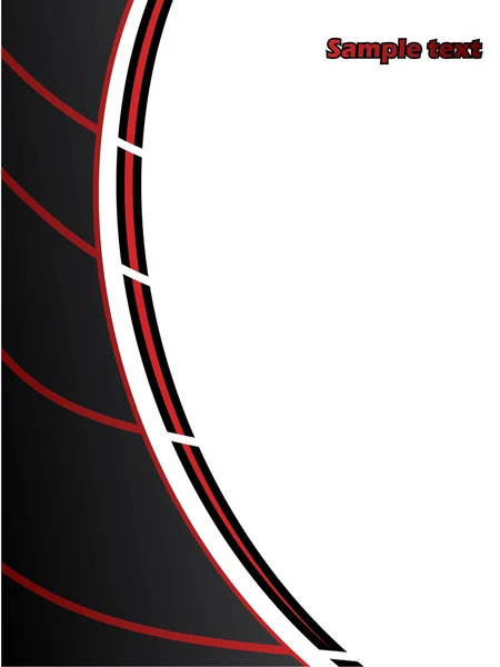 Noir à rayures rouges — Image vectorielle