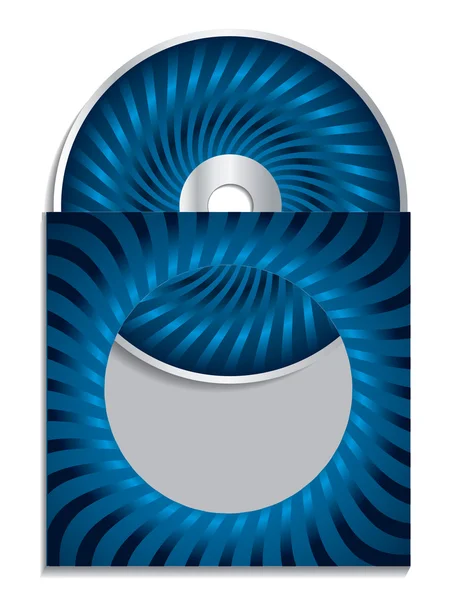 Modré cd s pouzdrem — Stockový vektor