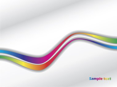 Abstract rainbow waves clipart