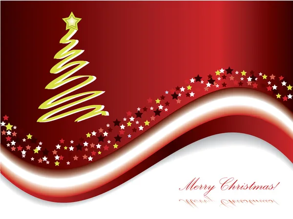 赤いメリー クリスマス カード — ストックベクタ