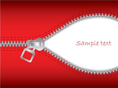 Zip it in red color clipart