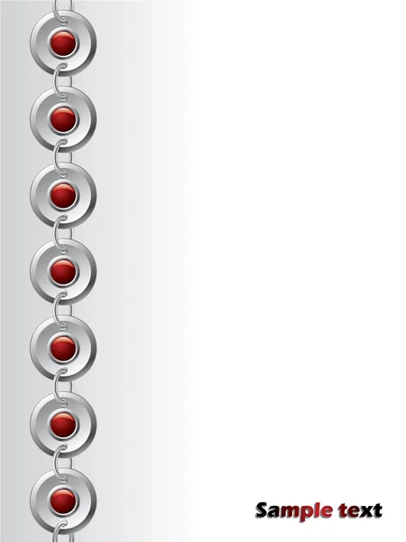 Abstracte achtergrond met rode knoppen — Stockvector