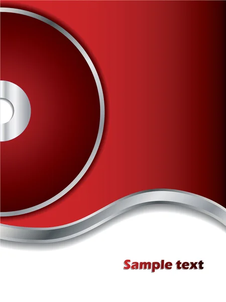Fond rouge avec disque — Image vectorielle