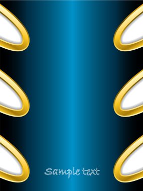 Abstract blue background with gold clipart