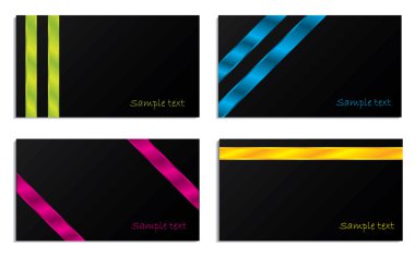 3d striped business cards
