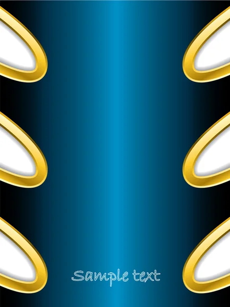 Abstrakt blå bakgrund med guld — Stock vektor