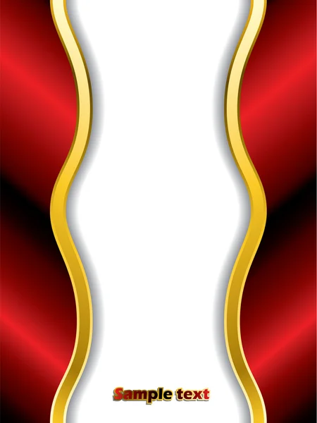 Ruban rouge fond — Image vectorielle
