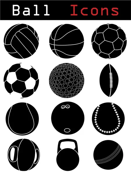 Iconos de bola — Archivo Imágenes Vectoriales