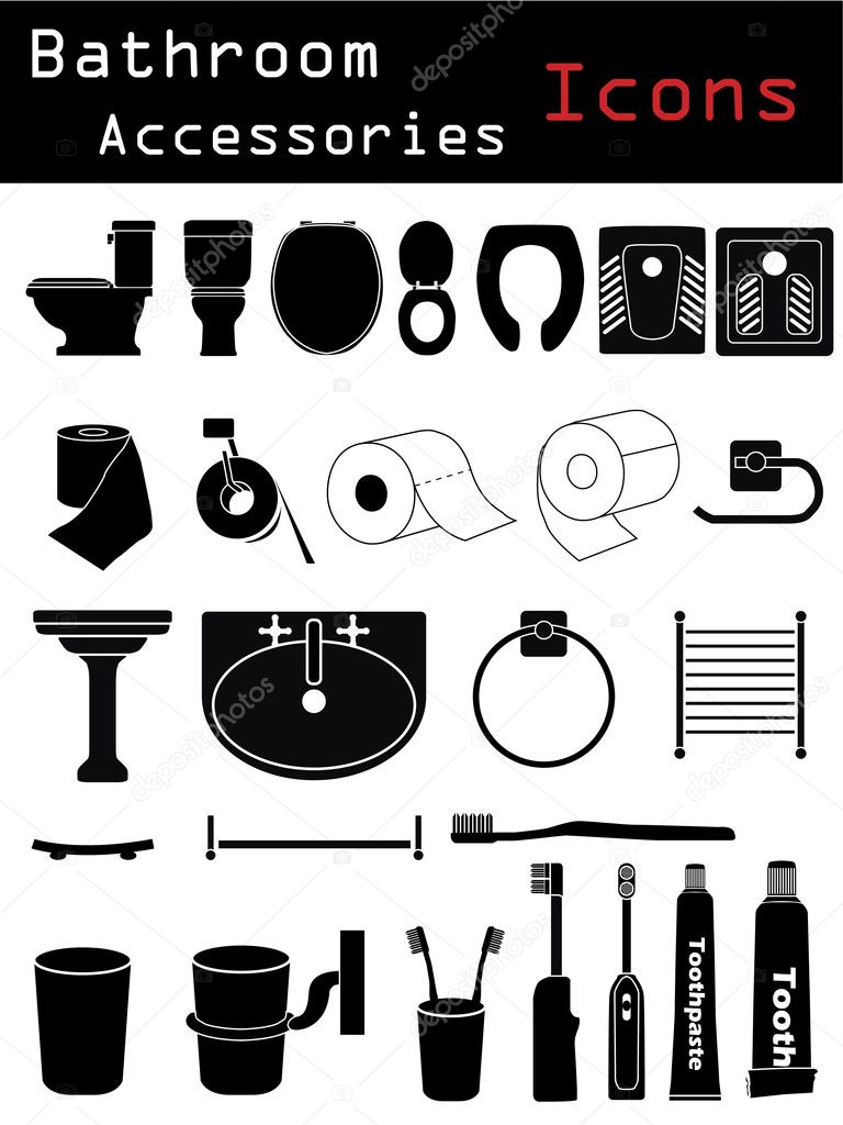 Bathroom Accessories — Stock Vector © vipervxw 2683171