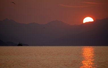 dağ günbatımı.