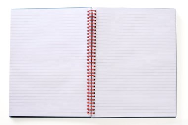 Page in a spiral bound notepad clipart