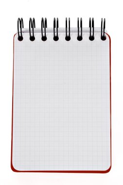 Page in a spiral bound notepad clipart