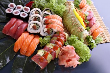 Sushi party tray clipart