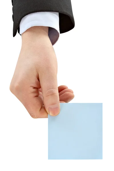 Mão com cartão em branco — Fotografia de Stock