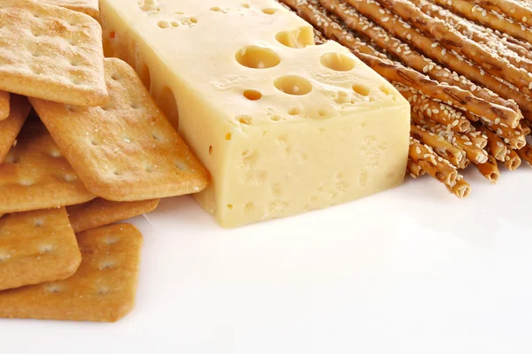 stock image Cheese and crackers