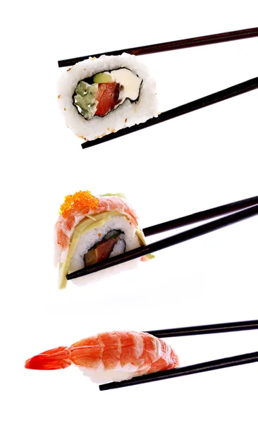 Sushi med pinnar — Stockfoto