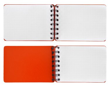 Page in a spiral bound notepad clipart