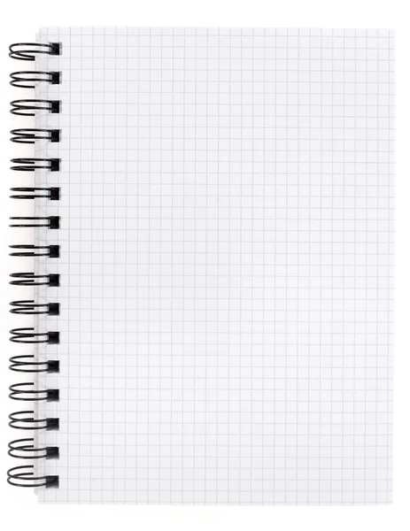 Página em um bloco de notas em espiral — Fotografia de Stock