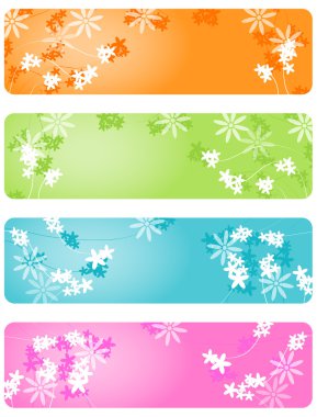 Floral background, vector illustration clipart