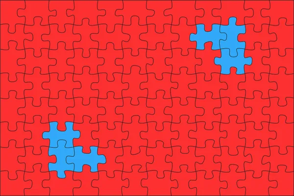 Puzzle pattern, illustrazione vettoriale — Vettoriale Stock