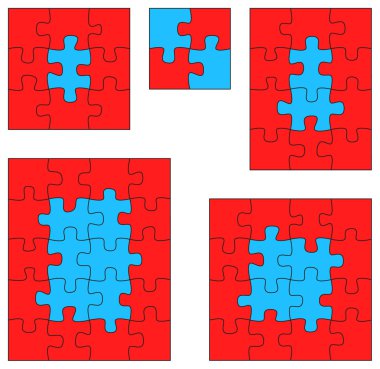 Puzzle pattern, vector illustration clipart