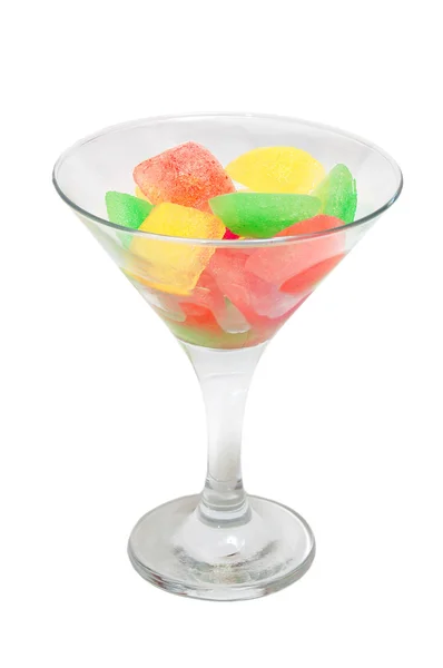 Color ice in glass — Stock Photo, Image