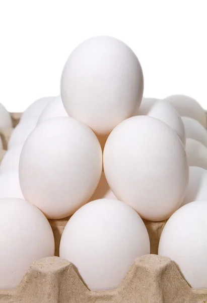 Pyramid eggs white — Stock Photo, Image
