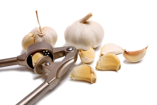 Garlic on white background — Stock Photo, Image