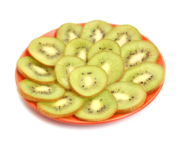 Kiwi in plate — Stock Photo, Image