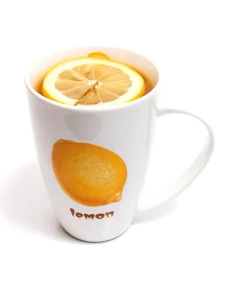 Чашки чая и лимон — стоковое фото