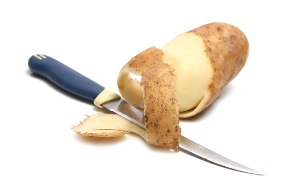 Patates ve bıçak — Stok fotoğraf