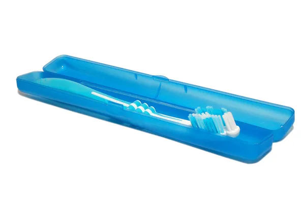 Cepillo de dientes en caja — Foto de Stock