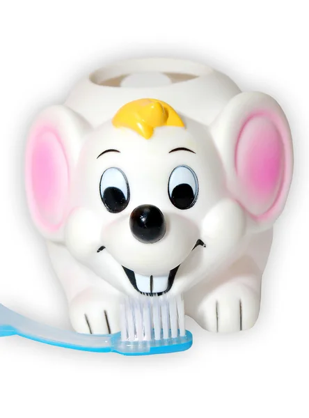 Tandenborstel en muis — Stockfoto