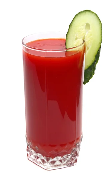 Tomato juice and cucumber — Stock Photo, Image