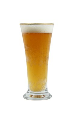 Pilsner glass of beer clipart