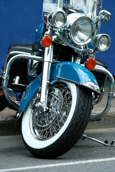 蓝色摩托车 — 图库照片