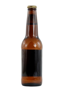Brown beer bottle clipart